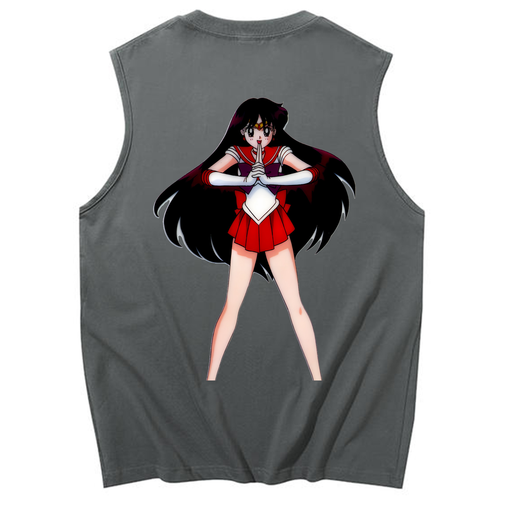 （画像用） 美少女戦士セーラームーン 火野レイ ひの レイ Sailor Moon Hino Rei （セーラーマーズ,Sailor Mars） コットン100％タンクトップ（背面プリント）